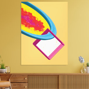 Hedendaagse Abstracte Geometrische Vormen Canvas Afdruk