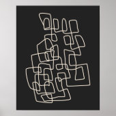 Hedendaagse Abstracte lijn Art Moderne zwarte wand Poster (Voorkant)