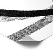 Hedendaagse Abstracte lijnkunst zwart-wit Poster (Hoek)