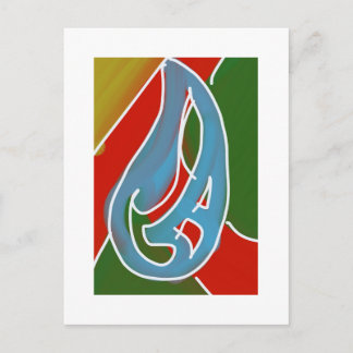 Hedendaagse Abstracte Maori-kunstwerk 2 van RRW Briefkaart