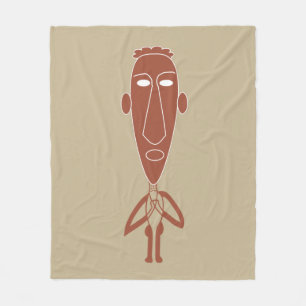 Hedendaagse Abstracte Moderne Gezichts kunst Fleece Deken