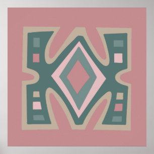 Hedendaagse Afrikaanse moderne abstracte kunst Poster