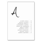 Hedendaagse Alfabetische Zitting Chart Kaarten (Voorkant)