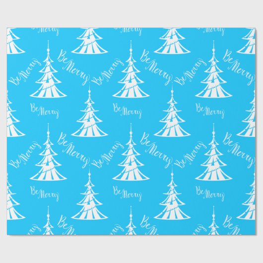 Hedendaagse Aqua en witte kerst Cadeaupapier (Vlak)