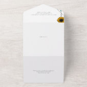 Hedendaagse Art Noveau Bloemenbruiloft All In One Uitnodiging (Buitenkant)