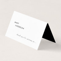 Hedendaagse B/W Custom II Wedding Place Card