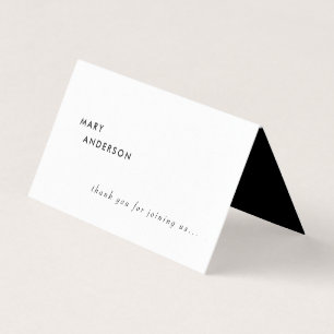 Hedendaagse B/W Custom II Wedding Place Card Kaart
