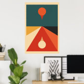 Hedendaagse Bauhaus kunst Poster (Thuiskantoor)