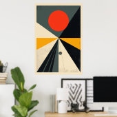 Hedendaagse Bauhaus kunst Poster (Thuiskantoor)