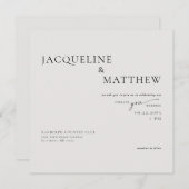 Hedendaagse Beige Voor Jou Vierkante Trouw QR Kaart (Voorkant / Achterkant)