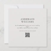Hedendaagse Beige Voor Jou Vierkante Trouw QR Kaart (Achterkant)
