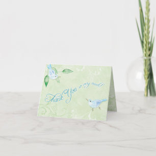 Hedendaagse Birds 'n Swirls, bedankkaartjes Bedankkaart