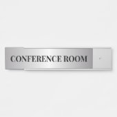 Hedendaagse Black & Faux Silver Kantoor afdeling Deurbordje (Voorkant)