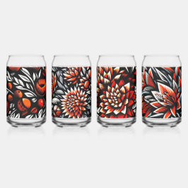 Hedendaagse bloemen kunst blikvorm glas