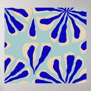 Hedendaagse Bloemen: Trendy naadloze Mode. Poster