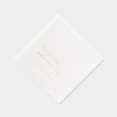 Hedendaagse conservatieve minimalistische bruiloft folie servetten (Rechts)