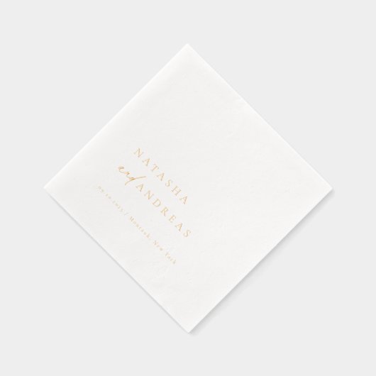 Hedendaagse conservatieve minimalistische bruiloft folie servetten (Rechts)