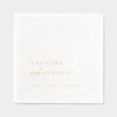 Hedendaagse conservatieve minimalistische bruiloft folie servetten (Voorkant)