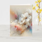 Hedendaagse Cosmos Jubileum Gefeliciteerd Kaart (Gele Bloem)