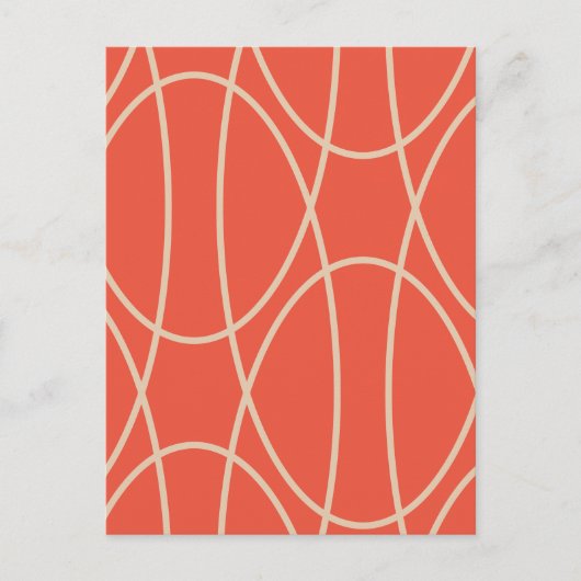 Hedendaagse Curven Abstract Design Briefkaart (Voorkant)