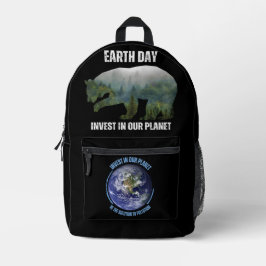 Hedendaagse Dag van de Aarde en Beren Bedrukte Rugzak