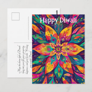 Hedendaagse Diwali levendige kleuren Briefkaart