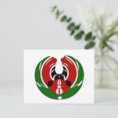 Hedendaagse Edgy Keniaanse vlag Patroon Art Design Briefkaart (Staand voorkant)