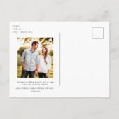 Hedendaagse eenvoudige foto bruiloft Save the Date Briefkaart (Achterkant)