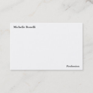 Hedendaagse eenvoudige witte minimalistische moder visitekaartje