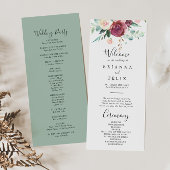 Hedendaagse Eucalyptus Floral bruiloft programma