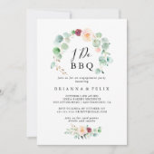 Hedendaagse eucalyptus ik doe BBQ verlovingsfeest Kaart (Voorkant)