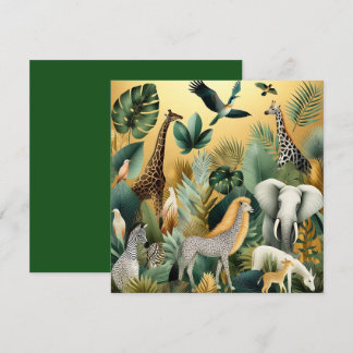 Hedendaagse exotische dieren en vogels 1 goud kaart