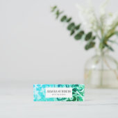 hedendaagse Floral Green Mini Visitekaartje (Staand voorkant)