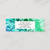 hedendaagse Floral Green Mini Visitekaartje (Achterkant)