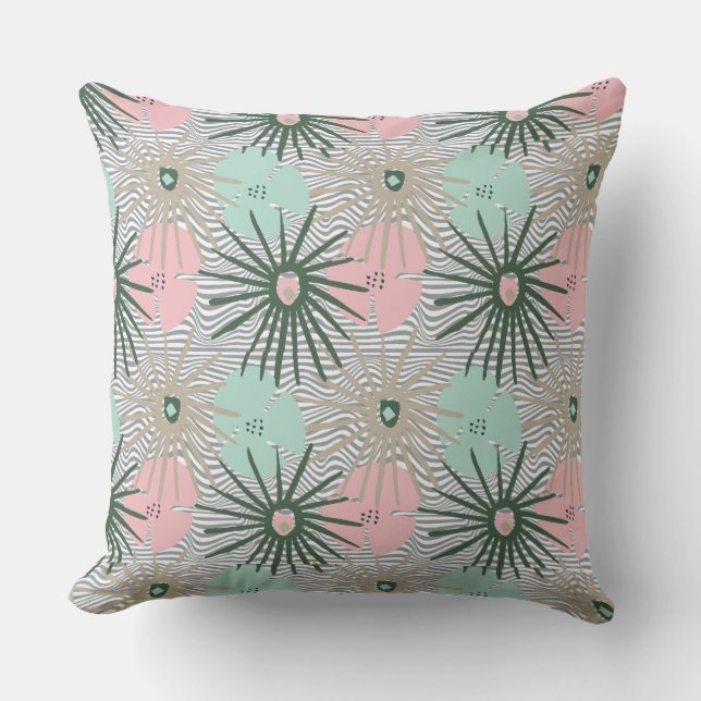 hedendaagse Floral Pillow Buitenkussen (Voorkant)