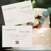 Hedendaagse Forever You Cream QR Code Bruiloft Kaart