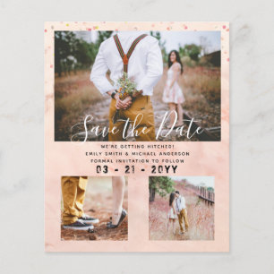 Hedendaagse foto Save Dates Verloving Flyer