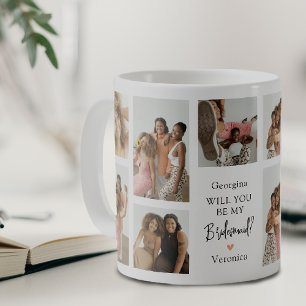 Hedendaagse fotogrid Wil je mijn bruidsmeisje zijn Koffiemok