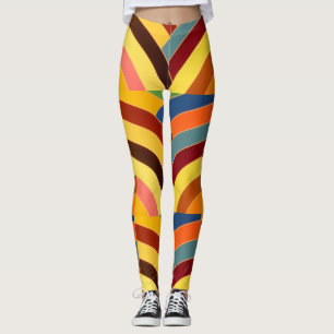 hedendaagse, gekleurde chevrons leggings