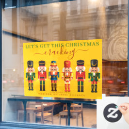 Hedendaagse Gele Notenkraker Zakelijke Raamsticker