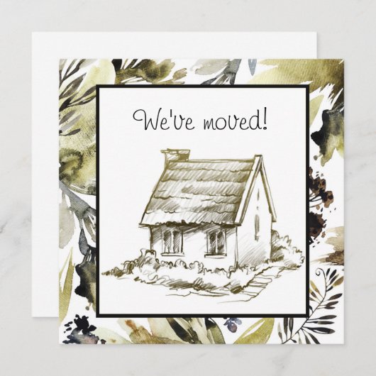 Hedendaagse geschetste bewegende aankondiging (Voorkant / Achterkant)