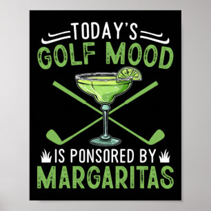 Hedendaagse Golfstemming Golfbal Met Margarita Gol Poster