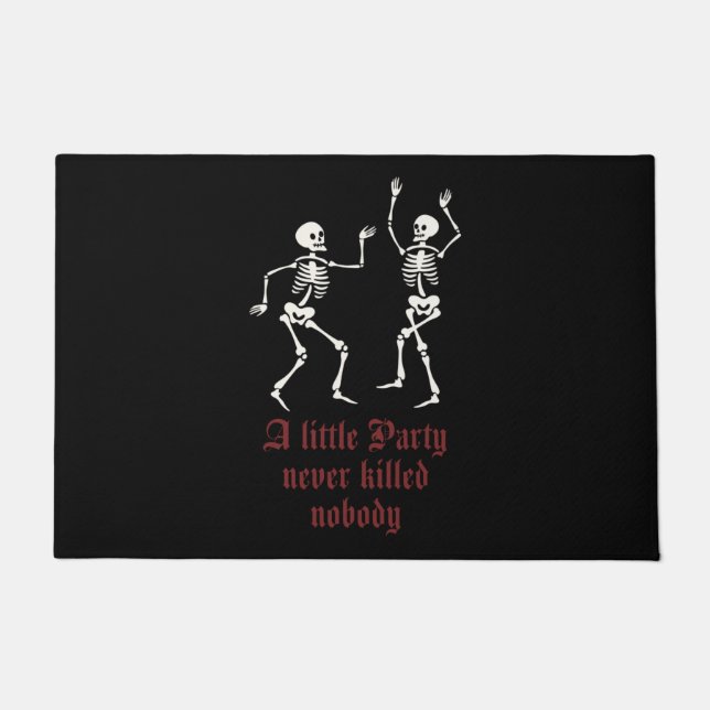 Hedendaagse Halloween skeletten Deurmat (Voorkant)