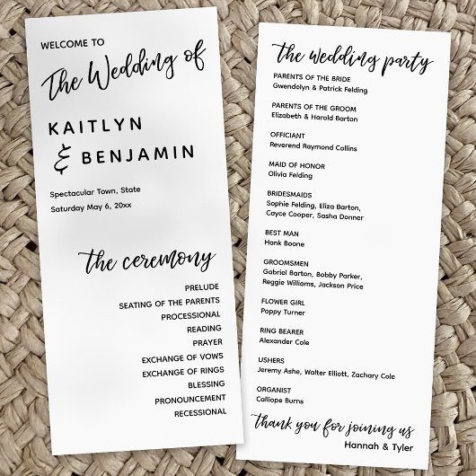 Hedendaagse handschrift typografie eenvoudig programma