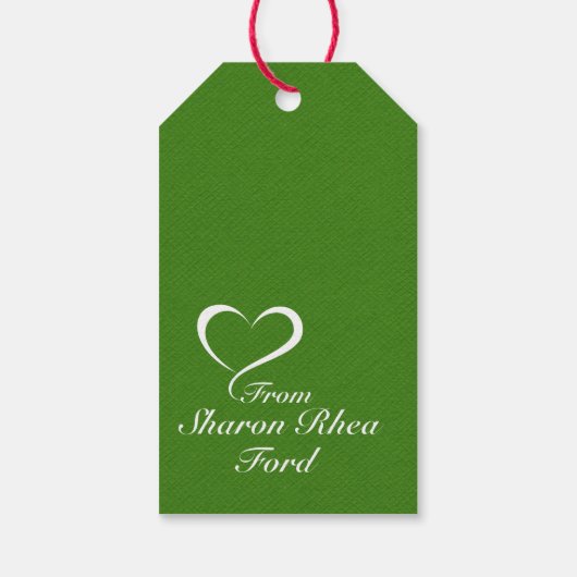 Hedendaagse hartgeschenk Labels Cadeaulabel (Achterkant)