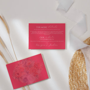 Hedendaagse Hot Pink Wedding Details Enclosure Kaa Informatiekaartje