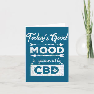 Hedendaagse Illustratie van CBD met Goede Stemming Kaart