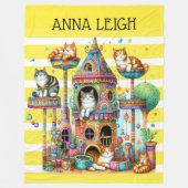 Hedendaagse katten fleece deken (Voorkant)