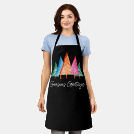 Hedendaagse kerst all-over print Schort