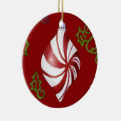 Hedendaagse Kerst Pepermunt Snoep Ornament (Rechts)